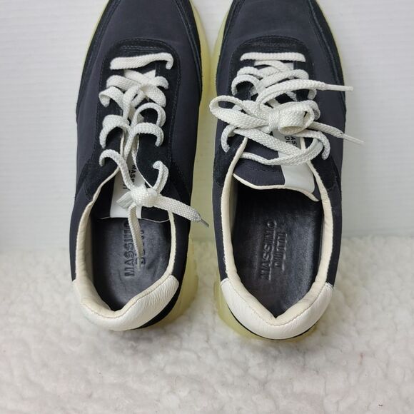 Massimo Dutti Men'Sneaker Size 11 Black Suede Leather Lace Up Shoes - Picture 8 of 11